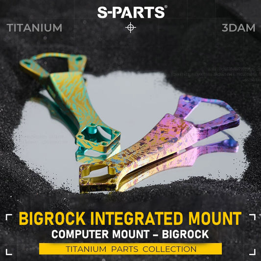 Titanium 3D Printed Bike Computer Mount for BIGROCK Gen 2 Integrated Handlebars | Garmin 1050 Compatible Cockpit System