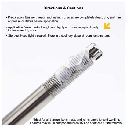 Titanium Anti-Seize Compound – Zirconia Ceramic & hBN Thread Paste for Bicycle and Motorcycle Bolts