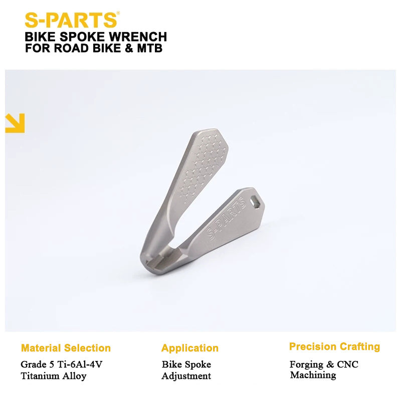 Titanium Bike Spoke Wrench for Road Bike & MTB | Grade 5, 3.2mm / 3.4mm Square