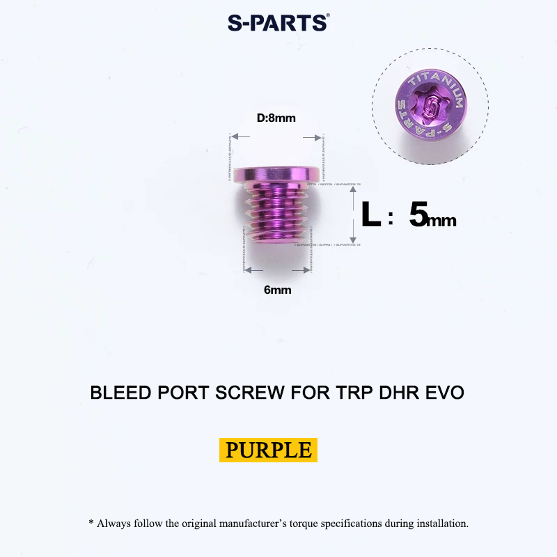 Titanium Bleed Port Screw for TRP DHR EVO - M6 x 5mm
