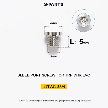 Titanium Bleed Port Screw for TRP DHR EVO - M6 x 5mm