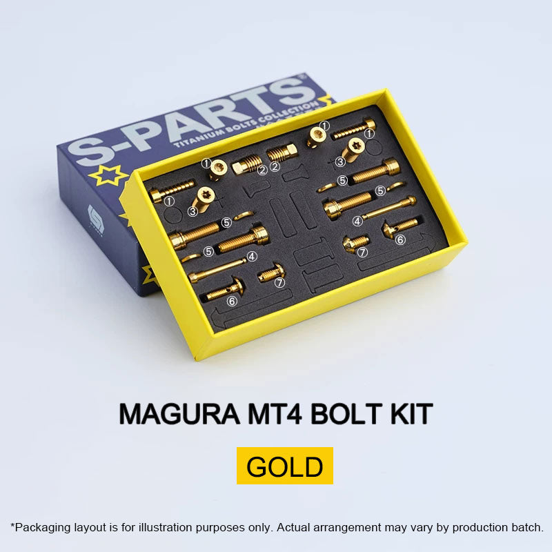 Titanium Bolt Kit for Magura MT4 Brakes | Grade 5 Ti-6Al-4V Hardware Set 22pcs