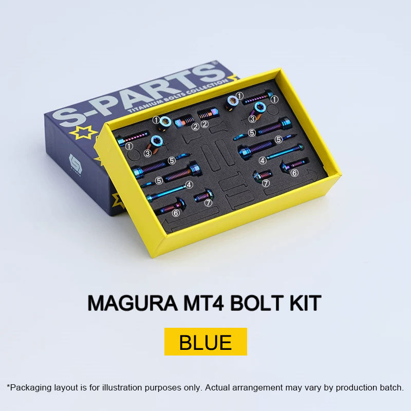 Titanium Bolt Kit for Magura MT4 Brakes | Grade 5 Ti-6Al-4V Hardware Set 22pcs