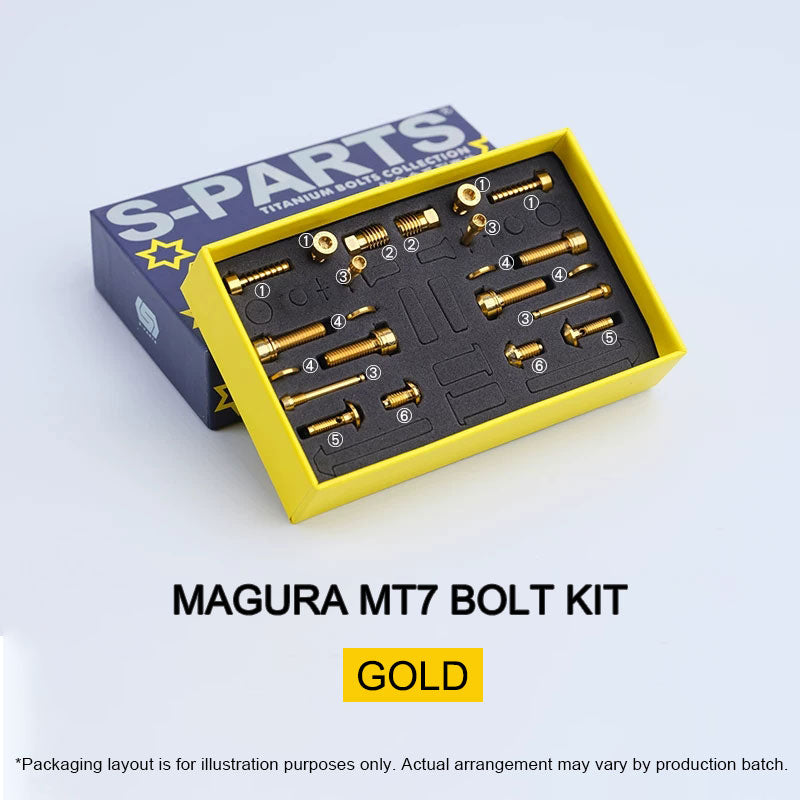 Grade 5 Titanium Brake Bolt Kit for Magura MT7 Hydraulic Disc Brakes 22pcs