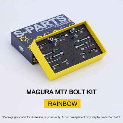 Grade 5 Titanium Brake Bolt Kit for Magura MT7 Hydraulic Disc Brakes 22pcs