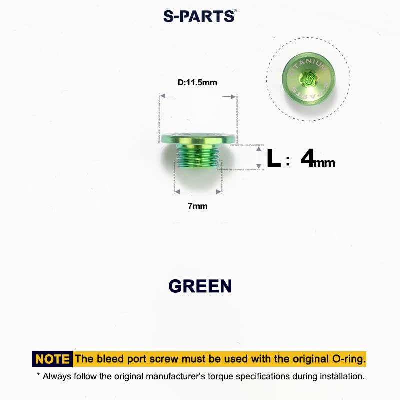 Titanium Brake Bleed Port Screw for Shimano Hydraulic STI Levers – M7 T20 Oil Port Bolt for ST-R9170 / ST-R8170 / ST-R7170