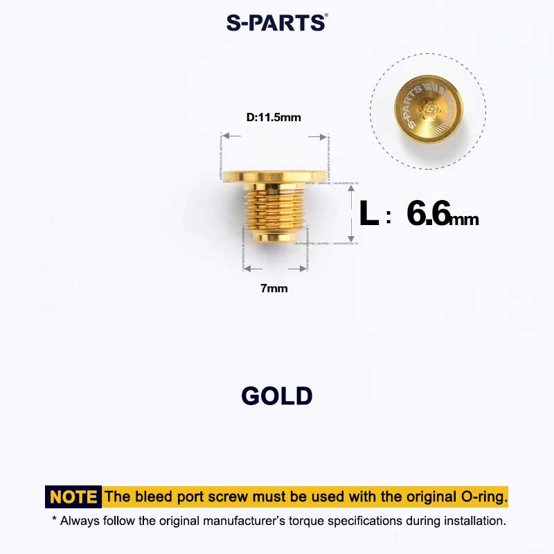 Titanium Brake Bleed Port Screw for Shimano Hydraulic STI Levers – M7 T20 Oil Port Bolt for ST-R9170 / ST-R8170 / ST-R7170