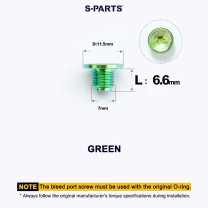 Titanium Brake Bleed Port Screw for Shimano Hydraulic STI Levers – M7 T20 Oil Port Bolt for ST-R9170 / ST-R8170 / ST-R7170