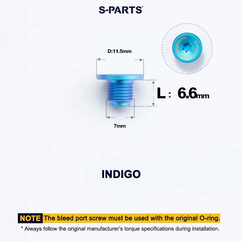 Titanium Brake Bleed Port Screw for Shimano Hydraulic STI Levers – M7 T20 Oil Port Bolt for ST-R9170 / ST-R8170 / ST-R7170