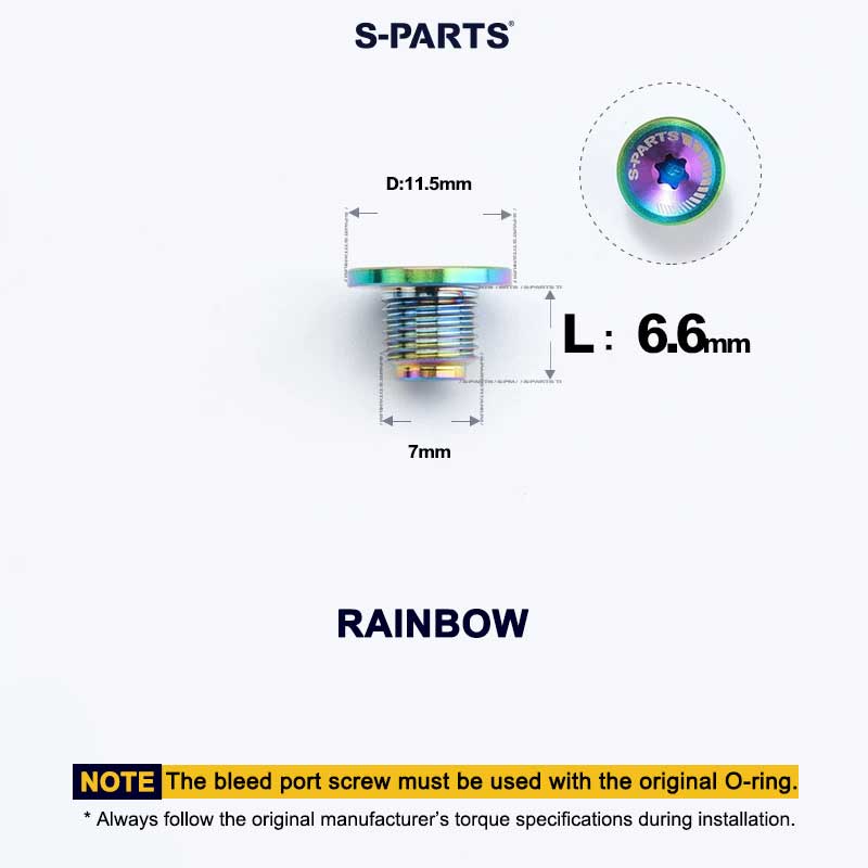 Titanium Brake Bleed Port Screw for Shimano Hydraulic STI Levers – M7 T20 Oil Port Bolt for ST-R9170 / ST-R8170 / ST-R7170