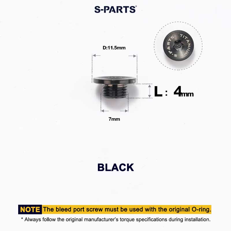 Titanium Brake Bleed Port Screw for Shimano Hydraulic STI Levers – M7 T20 Oil Port Bolt for ST-R9170 / ST-R8170 / ST-R7170