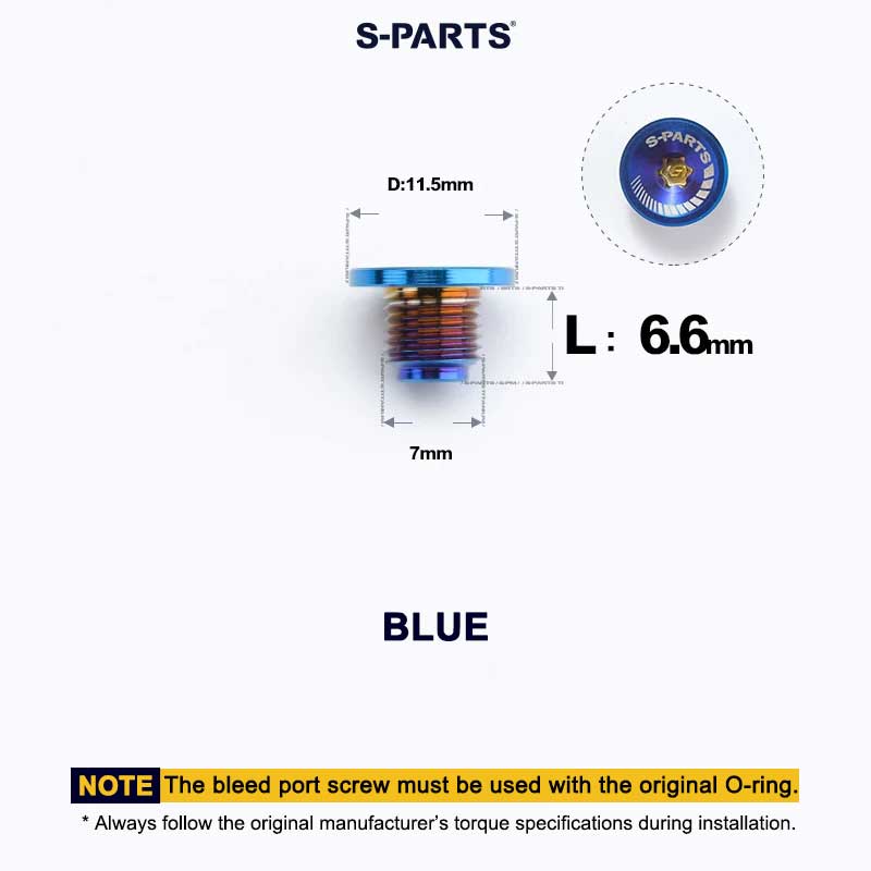Titanium Brake Bleed Port Screw for Shimano Hydraulic STI Levers – M7 T20 Oil Port Bolt for ST-R9170 / ST-R8170 / ST-R7170