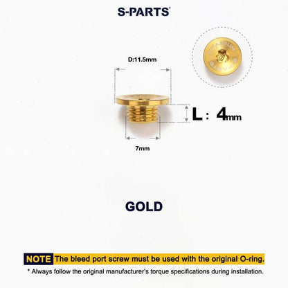 Titanium Brake Bleed Port Screw for Shimano Hydraulic STI Levers – M7 T20 Oil Port Bolt for ST-R9170 / ST-R8170 / ST-R7170
