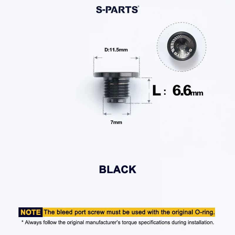 Titanium Brake Bleed Port Screw for Shimano Hydraulic STI Levers – M7 T20 Oil Port Bolt for ST-R9170 / ST-R8170 / ST-R7170