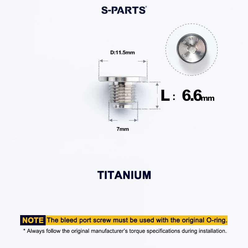 Titanium Brake Bleed Port Screw for Shimano Hydraulic STI Levers – M7 T20 Oil Port Bolt for ST-R9170 / ST-R8170 / ST-R7170