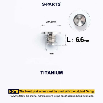 Titanium Brake Bleed Port Screw for Shimano Hydraulic STI Levers – M7 T20 Oil Port Bolt for ST-R9170 / ST-R8170 / ST-R7170