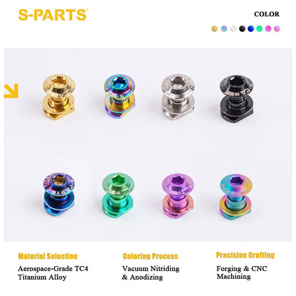 Titanium Brake Bolt & Nut Kit for Shimano C-Calipers | Lightweight Performance Hardware