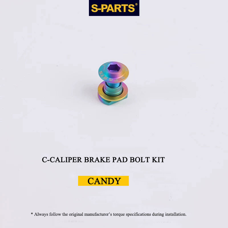 Titanium Brake Bolt & Nut Kit for Shimano C-Calipers | Lightweight Performance Hardware