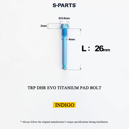 Titanium Brake Pad Retaining Bolt for TRP DHR EVO - M4 × 26mm