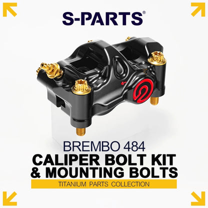Titanium Caliper Bolt Kit & Mounting Bolts for Brembo .484 (484) Caliper