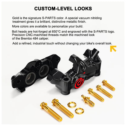 Titanium Caliper Bolt Kit & Mounting Bolts for Brembo .484 (484) Caliper