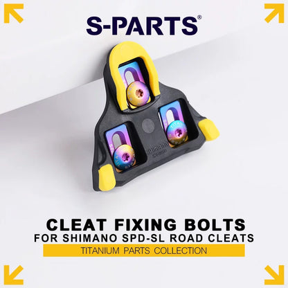 Titanium Cleat Fixing Set for Shimano SPD-SL Road Cleats, M5 × 8 mm, T25, 12 pcs