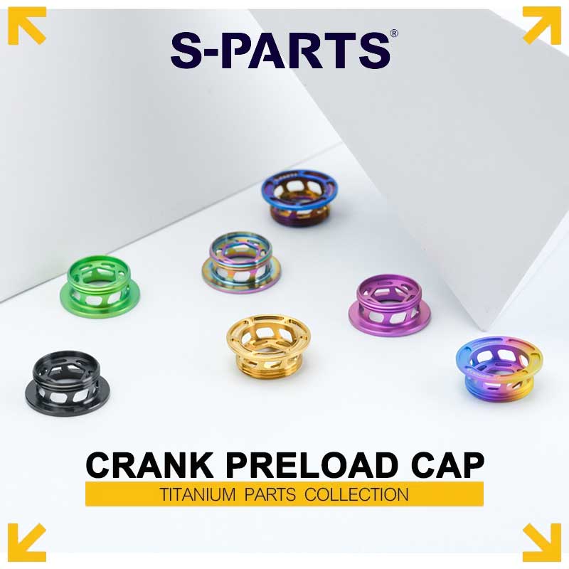 Titanium Crank Arm Preload Cap for Shimano Hollowtech II M20 MTB & Road Universal Fit | XT / Ultegra / Dura-Ace Compatible, 2.7g