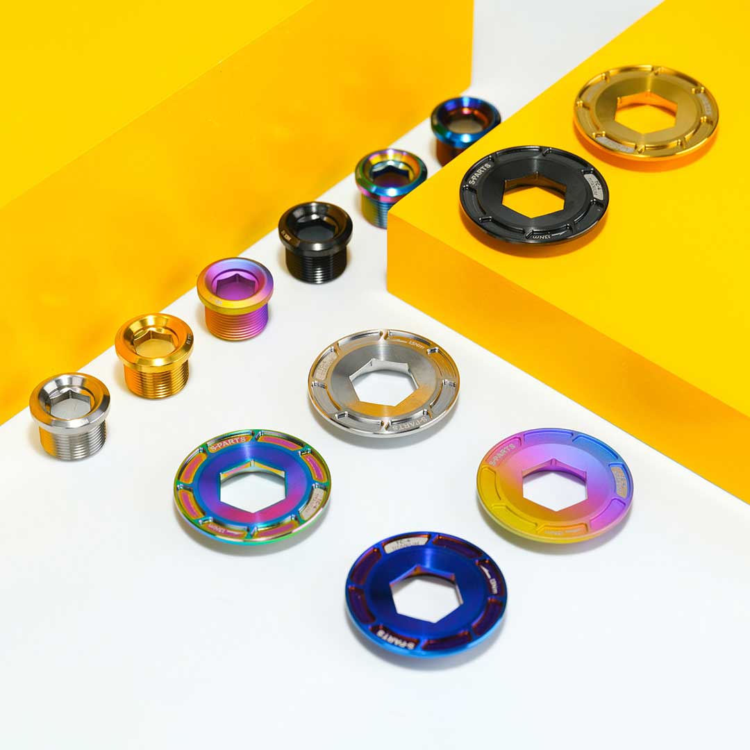 Titanium Crank Bolt & Self-Extracting Cap Kit for CENIT 24 Crankset | Grade 5 Ti-6Al-4V Upgrade