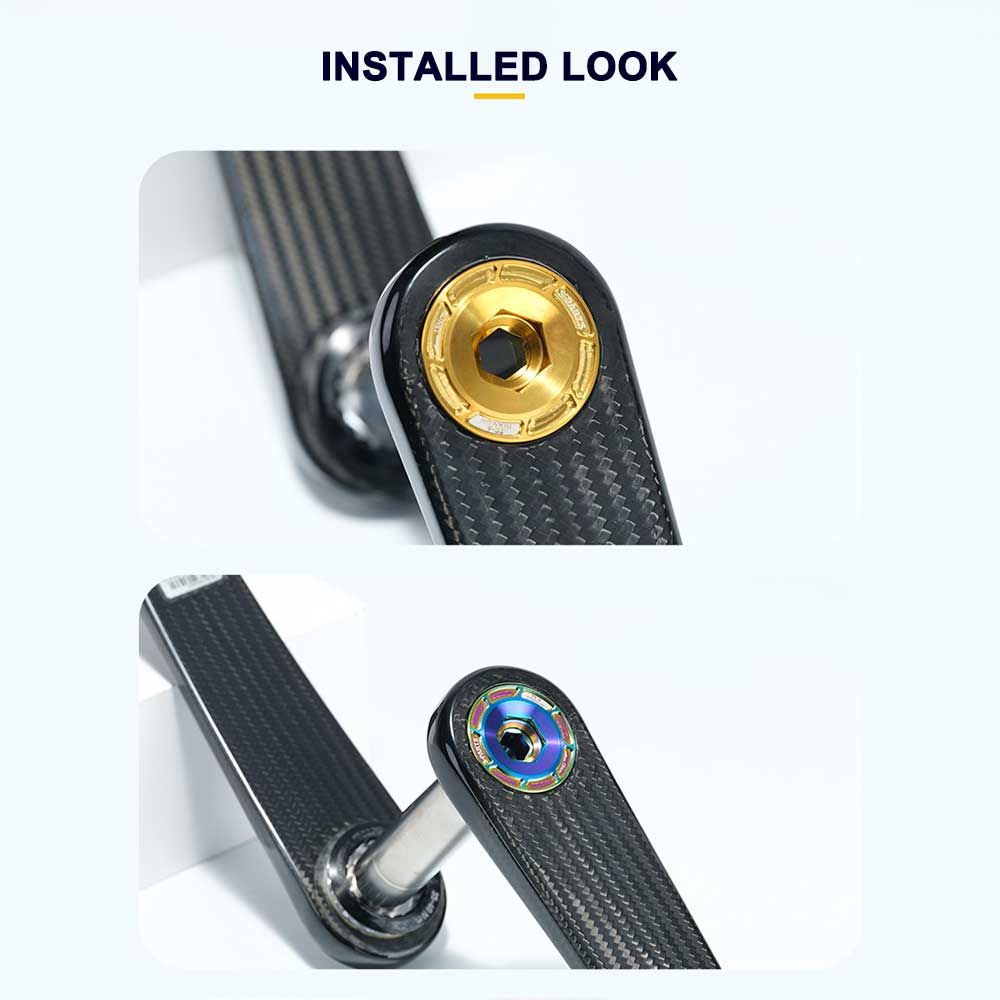 Titanium Crank Bolt & Self-Extracting Cap Kit for CENIT 24 Crankset | Grade 5 Ti-6Al-4V Upgrade
