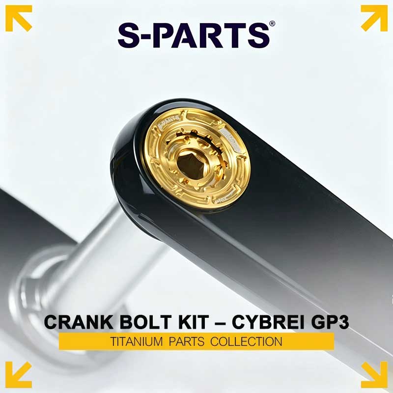 Titanium Crank Bolt & Self-Extracting Cap Kit for CYBREI GP3 (30Nm New Generation | LH Thread Compatible)