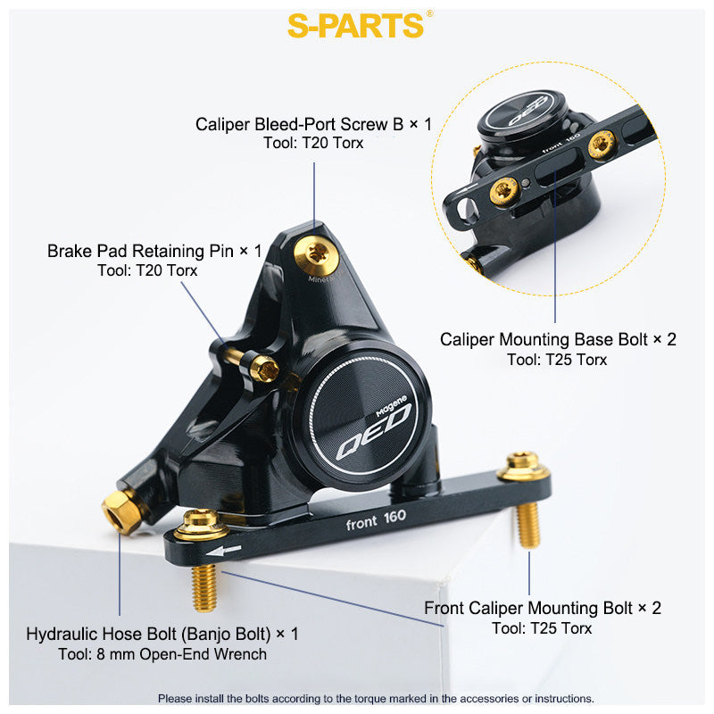 Titanium Disc Brake Bolts & Kit for MAGENE QED | Grade 5 Ti-6Al-4V