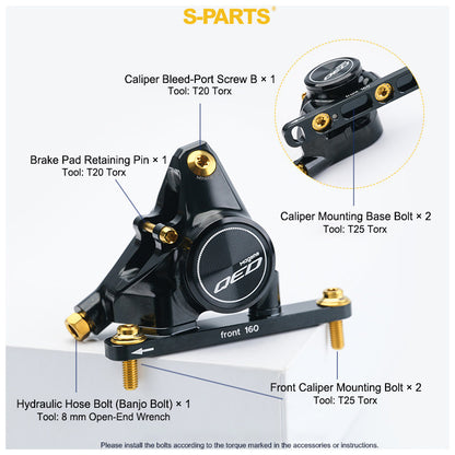 Titanium Disc Brake Bolts & Kit for MAGENE QED | Grade 5 Ti-6Al-4V