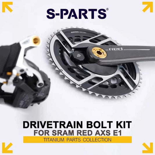 Titanium Drivetrain Bolt Kit for SRAM RED AXS E1 Derailleur | 21pcs Shifting System Hardware Upgrade Set