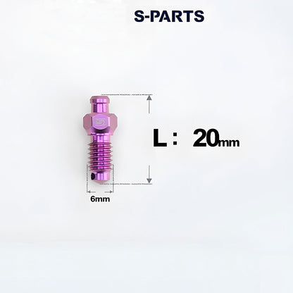 Titanium Hydraulic Bleed Bolt M6 x 20mm for Shimano MTB & Road – XT M8100 / SLX M7100 Compatible