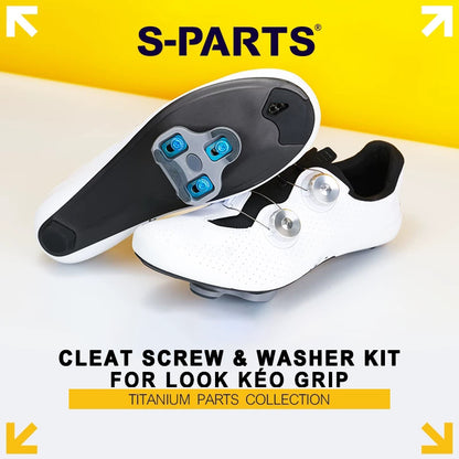 Titanium LOOK KEO GRIP Cleat Screw & Washer Kit