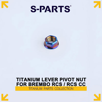 Titanium Lever Pivot Nut for Brembo RCS / RCS Corsa Corta Master Cylinder – M6 × 4.5mm