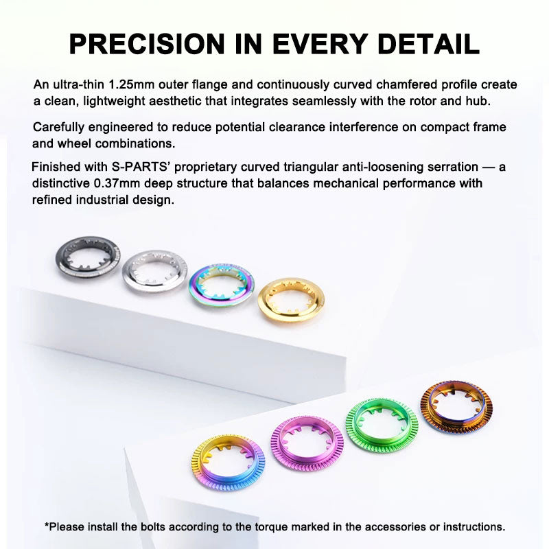 Titanium M30 Internal Centerlock Lockring | 40mm Rotor Lockring for Road, Gravel & Compatible XC MTB | 5.46g