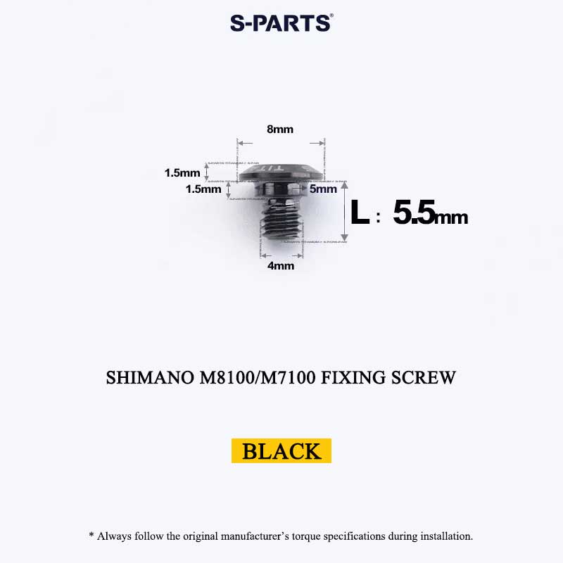 Titanium M4 x 5.5mm Chainring Fixing Screw for Shimano Deore XT M8100 & SLX M7100 12-Speed Cranksets