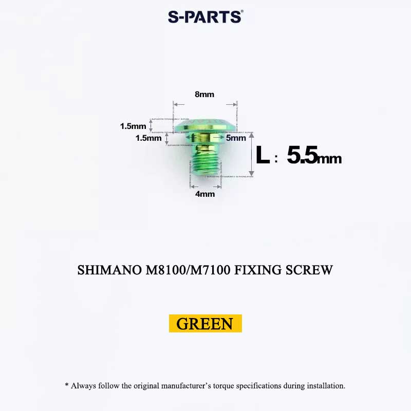 Titanium M4 x 5.5mm Chainring Fixing Screw for Shimano Deore XT M8100 & SLX M7100 12-Speed Cranksets