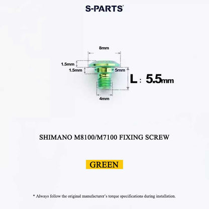 Titanium M4 x 5.5mm Chainring Fixing Screw for Shimano Deore XT M8100 & SLX M7100 12-Speed Cranksets