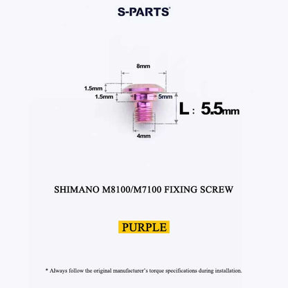 Titanium M4 x 5.5mm Chainring Fixing Screw for Shimano Deore XT M8100 & SLX M7100 12-Speed Cranksets