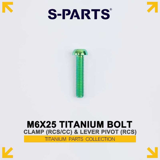 Titanium M6 x 25mm Handlebar Clamp Bolt for Brembo RCS / RCS Corsa Corta Master Cylinder (Universal) – Lever Pivot Bolt for Brembo RCS Only