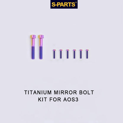 Titanium Mirror Bolt Kit for TANAX AOS3 & AOS4 – Grade 5 Ti Upgrade