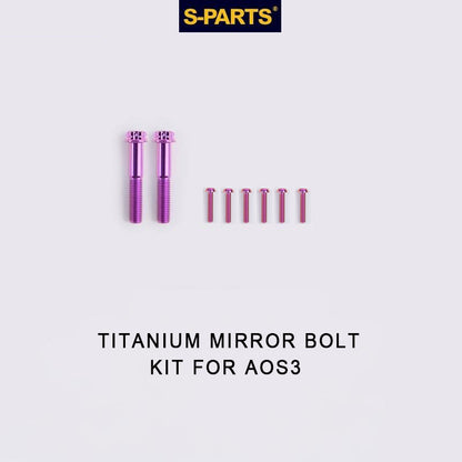 Titanium Mirror Bolt Kit for TANAX AOS3 & AOS4 – Grade 5 Ti Upgrade
