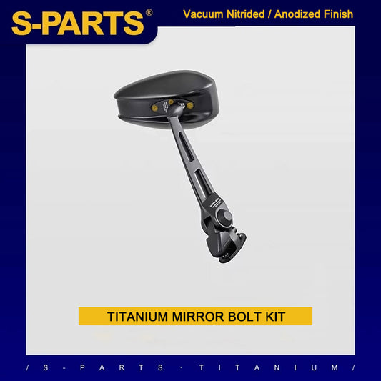 Titanium Mirror Bolt Kit for TANAX AOS4 / AOS3 – Handlebar Mount Screws for Motorcycle Modification