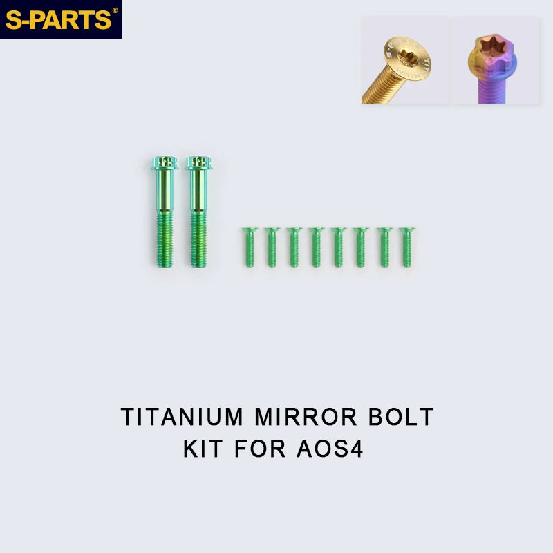 Titanium Mirror Bolt Kit for TANAX AOS3 & AOS4 – Grade 5 Ti Upgrade
