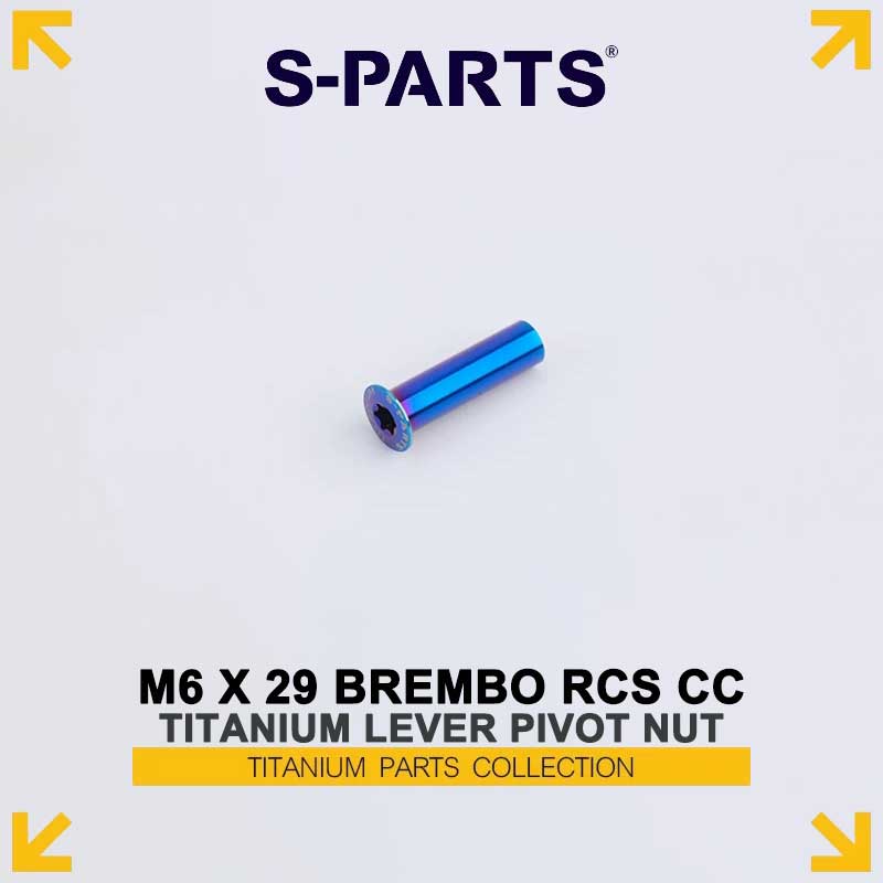 Titanium Lever Pivot Nut for Brembo RCS / RCS Corsa Corta (RCS CC) Master Cylinder – M6 × 29mm Brake Hardware Upgrade