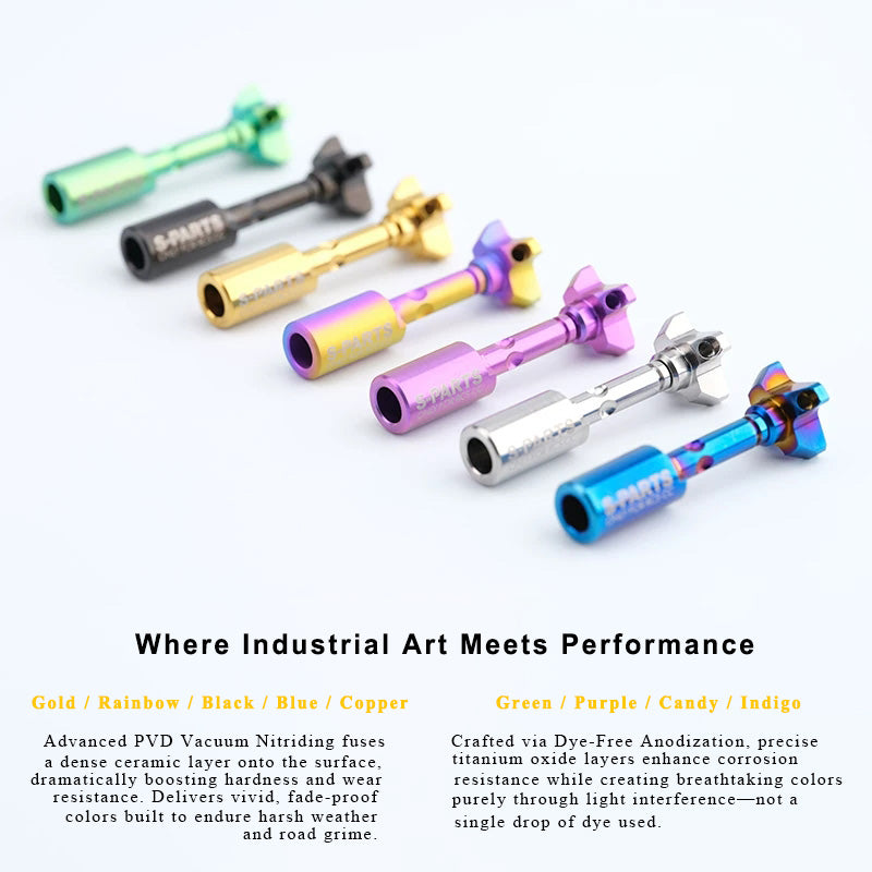 Titanium Preload Adjuster Rod & Knob Set for Brembo RCS CC Master Cylinder