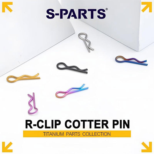 Titanium R Clip Cotter Pin for Motorcycle & E-Bike Brake Calipers | 1.0mm Wire Spring Clip