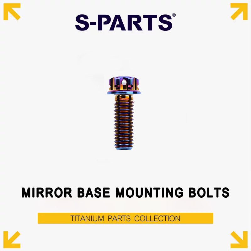 Titanium Motorcycle Mirror Base Mounting Bolts – M8 / M10 for TANAX AOS3 & AOS4